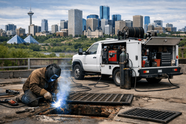 Sump grate repairs: corrosion under frames and replacement triggers