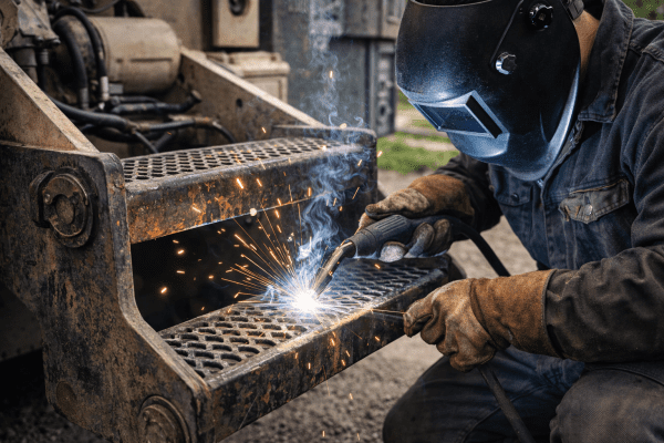 Welding Repairs for Steel Steps and Ladders on Equipment